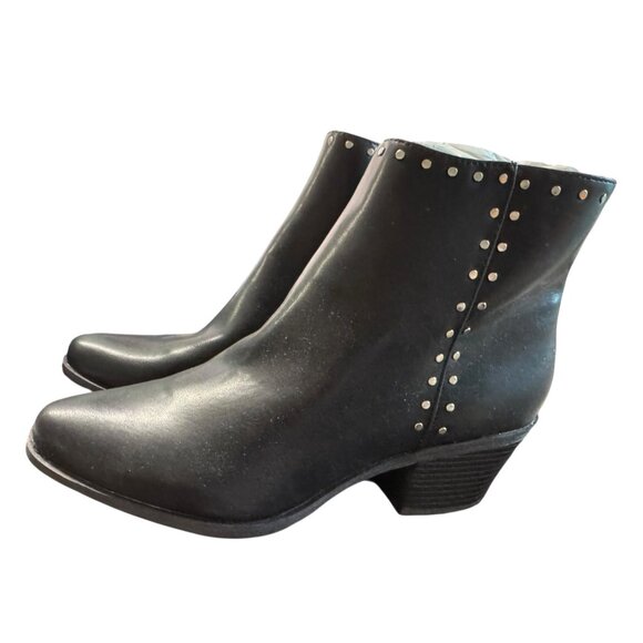 BP Black Ankle Boots With Studded Details & Block Heel Size 10M Women's NWT - Picture 3 of 10